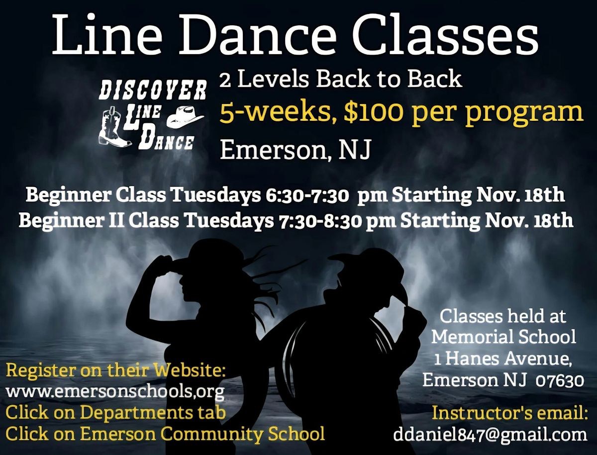 Beginner Line Dancing Classes in Emerson, NJ | Event in Emerson | AllEvents