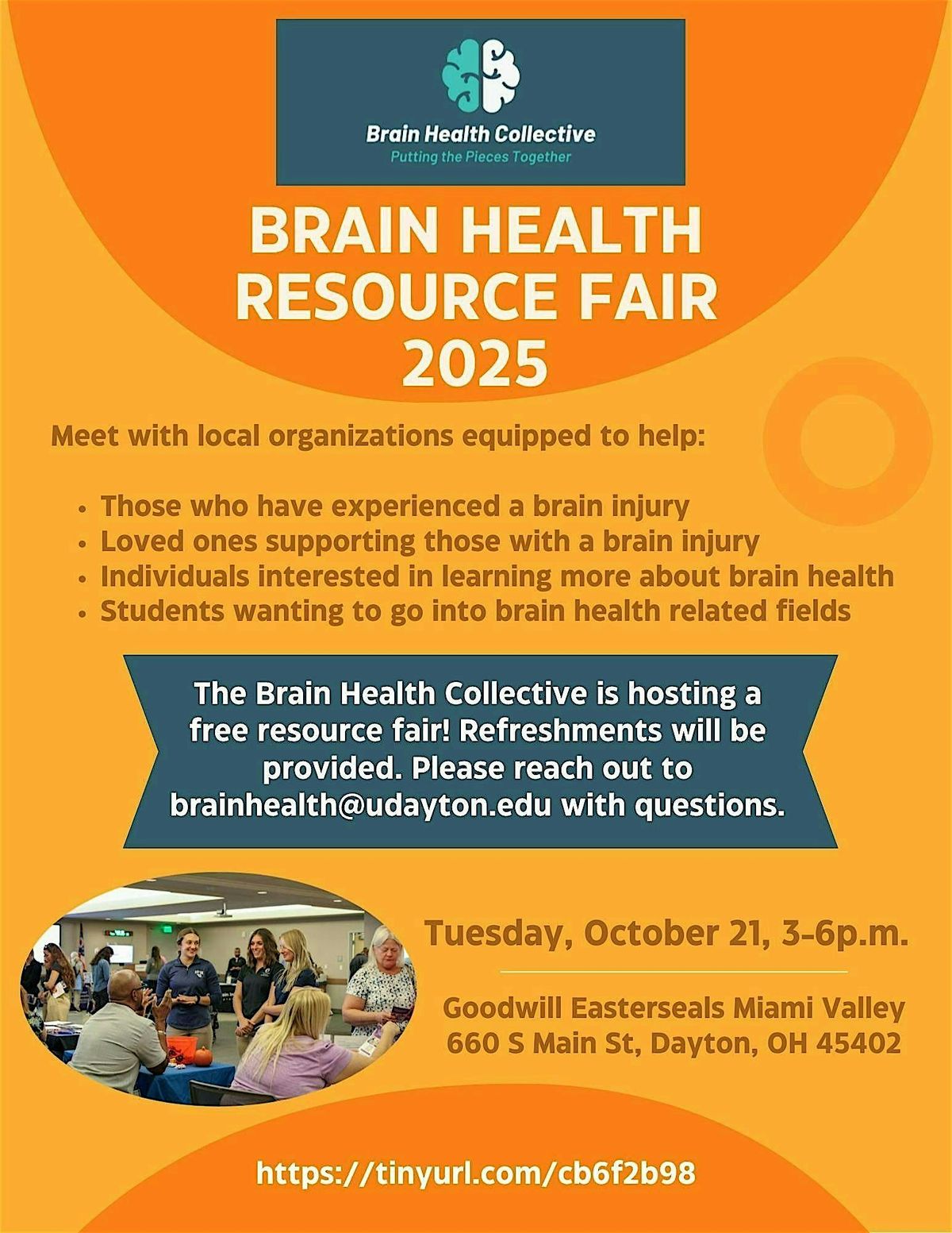 Brain Health Resource Fair, 21 October | Event in Dayton | AllEvents