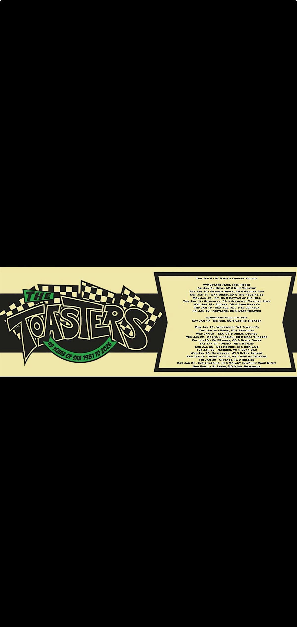 The Toasters!!! 45 Years of Ska Tour!!!  At Wally’s House of Booze!!!, 19 January | Event in Wenatchee | AllEvents