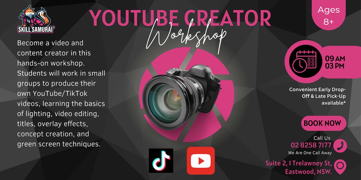 School Holiday Activity - YouTube Creator Workshop | Event in Eastwood | AllEvents