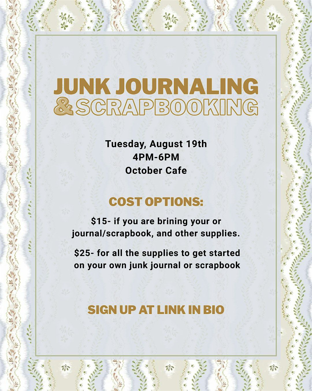 Junk Journaling & Scrapbooking, 19 August | Event in Chicago | AllEvents