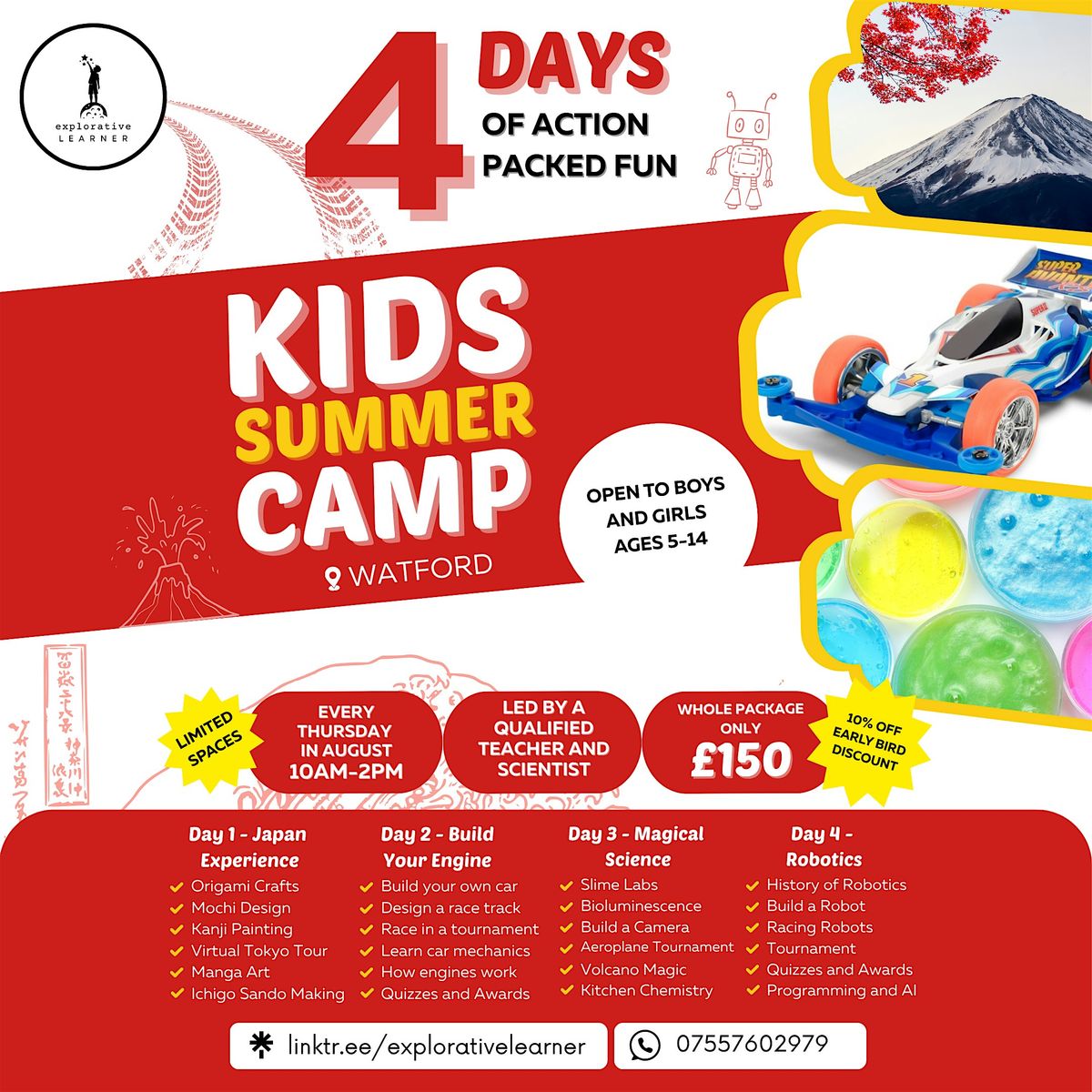 EXPLORATIVE LEARNER KIDS 4 DAY SUMMER CAMP 2025!, 7 August | Event in Watford | AllEvents