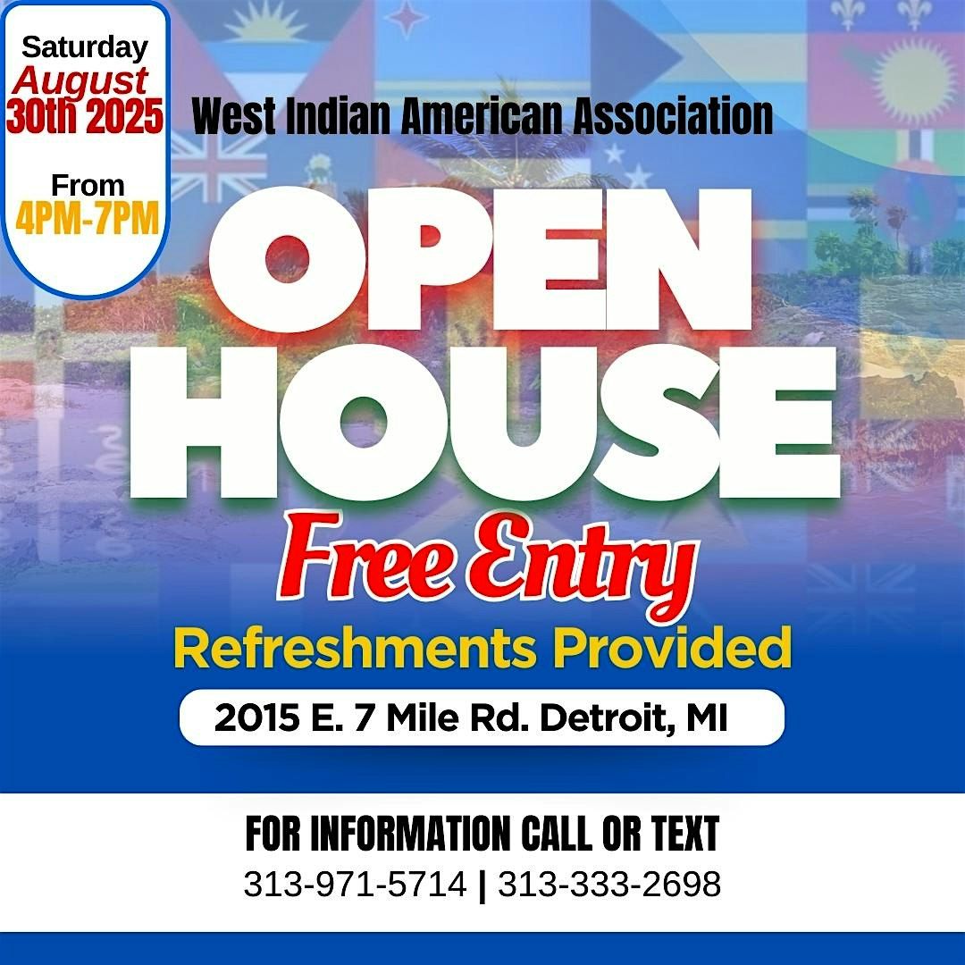 West Indian American Association Open House, 30 August | Event in Detroit | AllEvents