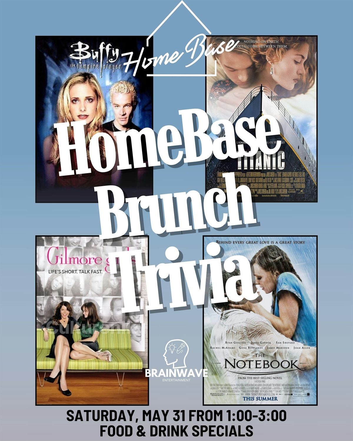 Brunch Trivia-Buffy The Vampire Slayer,Gilmore Girls,Titanic,The Notebook, 31 May | Event in Wilmington | AllEvents