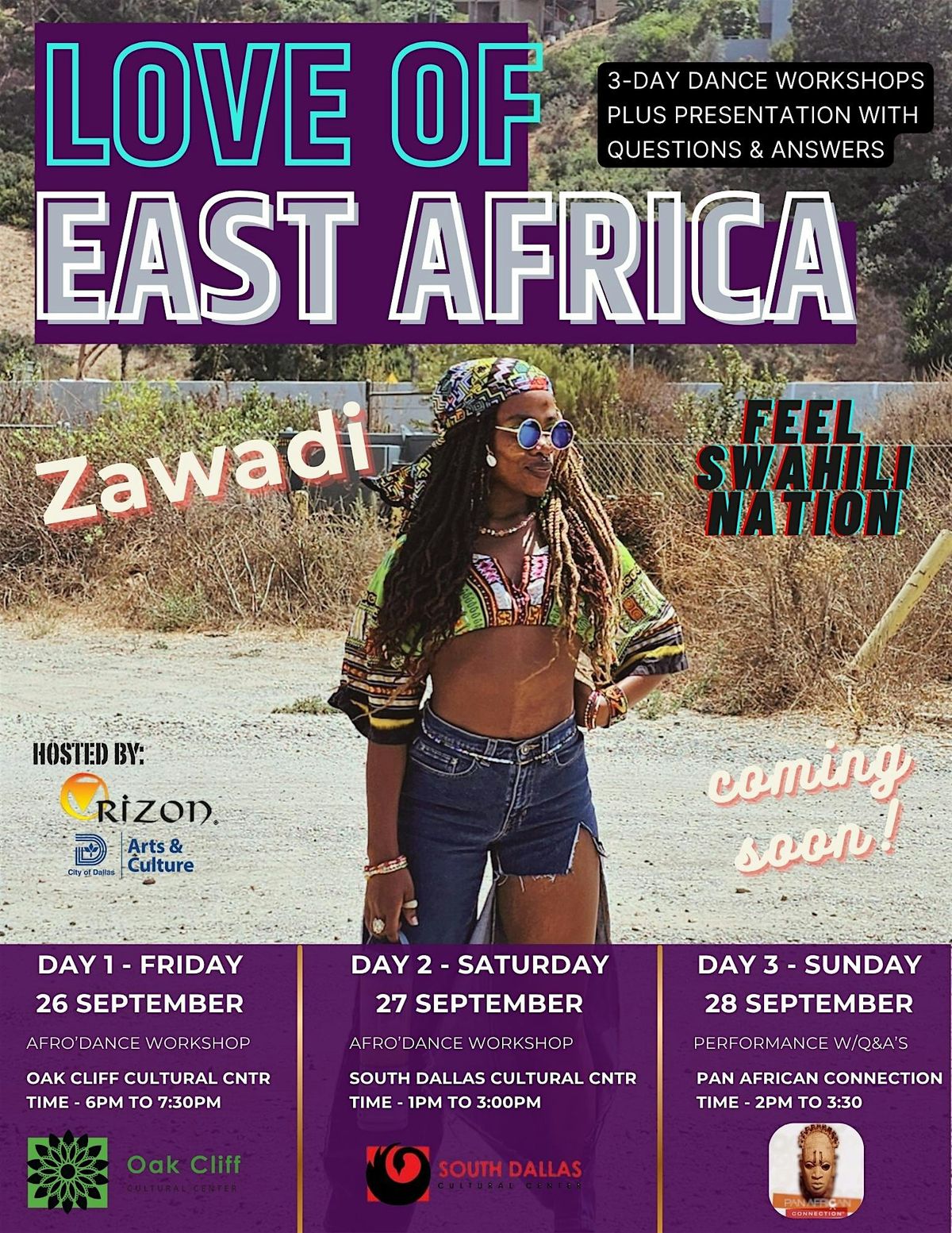 Afro'Dance Workshops & Presentation by Zawadi, 26 September | Event in Dallas | AllEvents