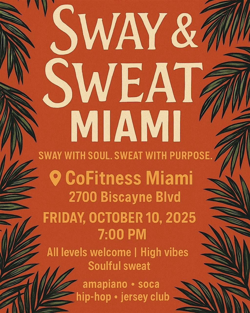 Sway & Sweat Miami, 10 October | Event in Miami | AllEvents