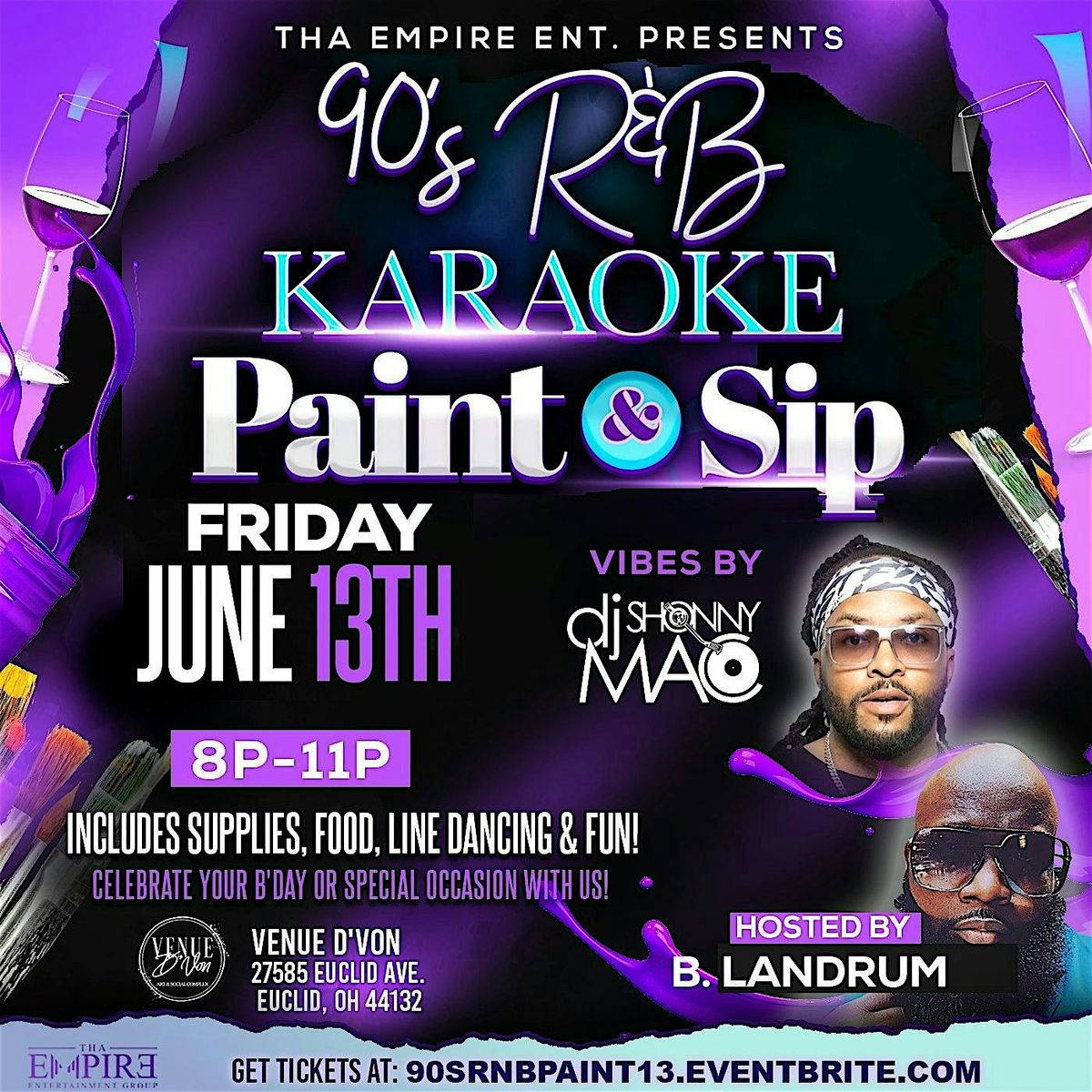 90s R&B Karaoke Paint & Sip, 13 June | Event in Euclid | AllEvents