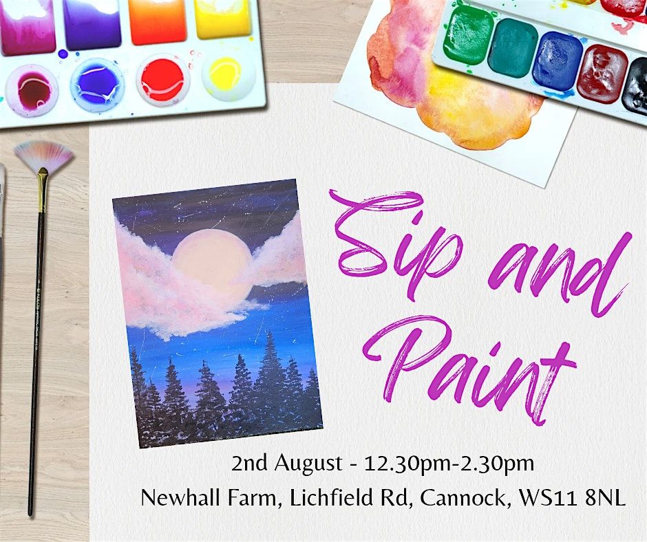 Sip and Paint - Cannock, 2 August | Event in Cannock | AllEvents