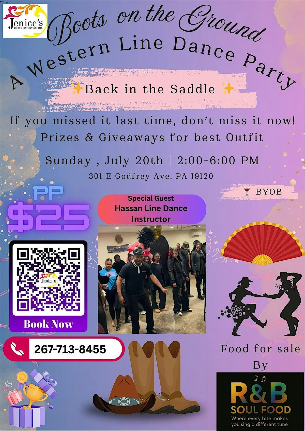Boots  on the Ground A Western Line Dance Party (Back in the Saddle), 20 July | Event in Philadelphia | AllEvents