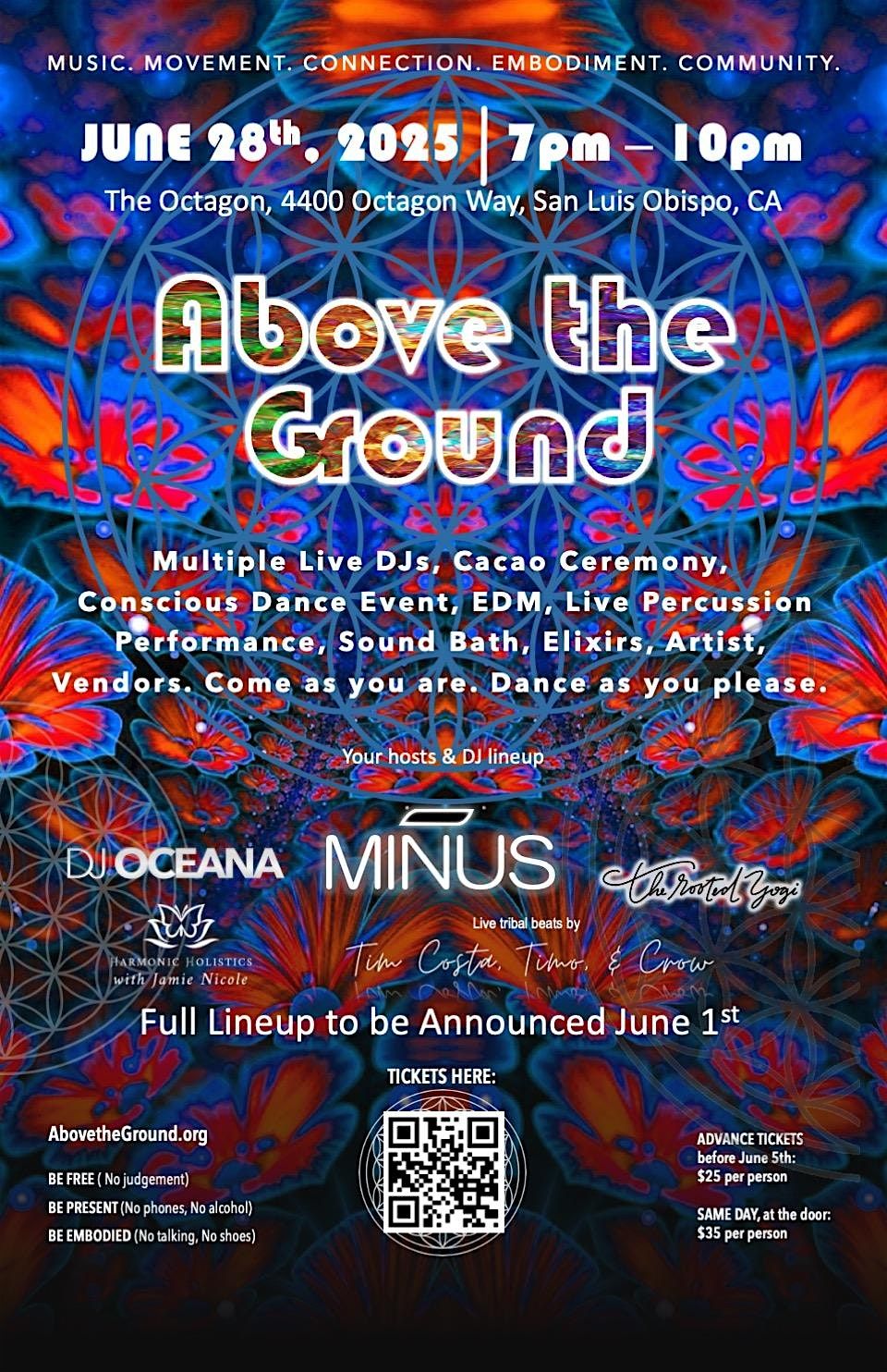 Above the Ground: Conscious Dance Experience, 28 June | Event in San Luis Obispo | AllEvents