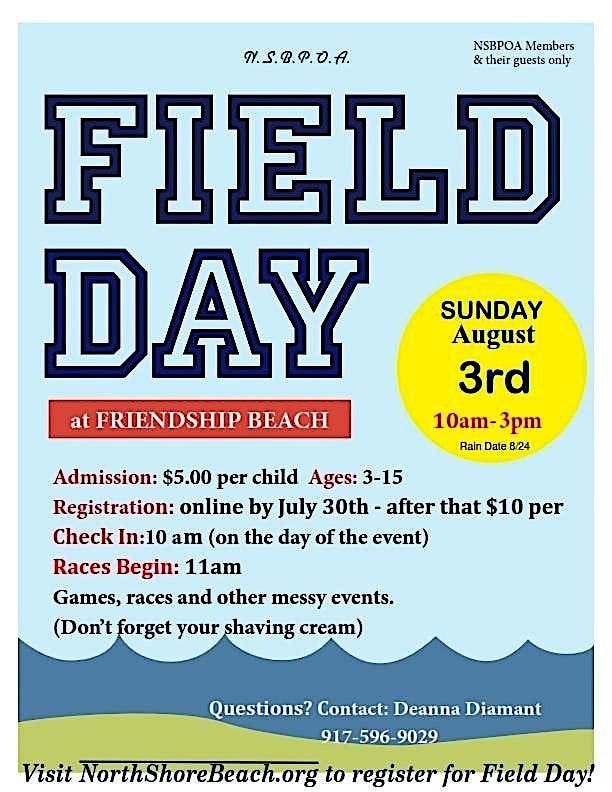 NSBPOA Field Day!, 3 August | Event in Rocky Point | AllEvents