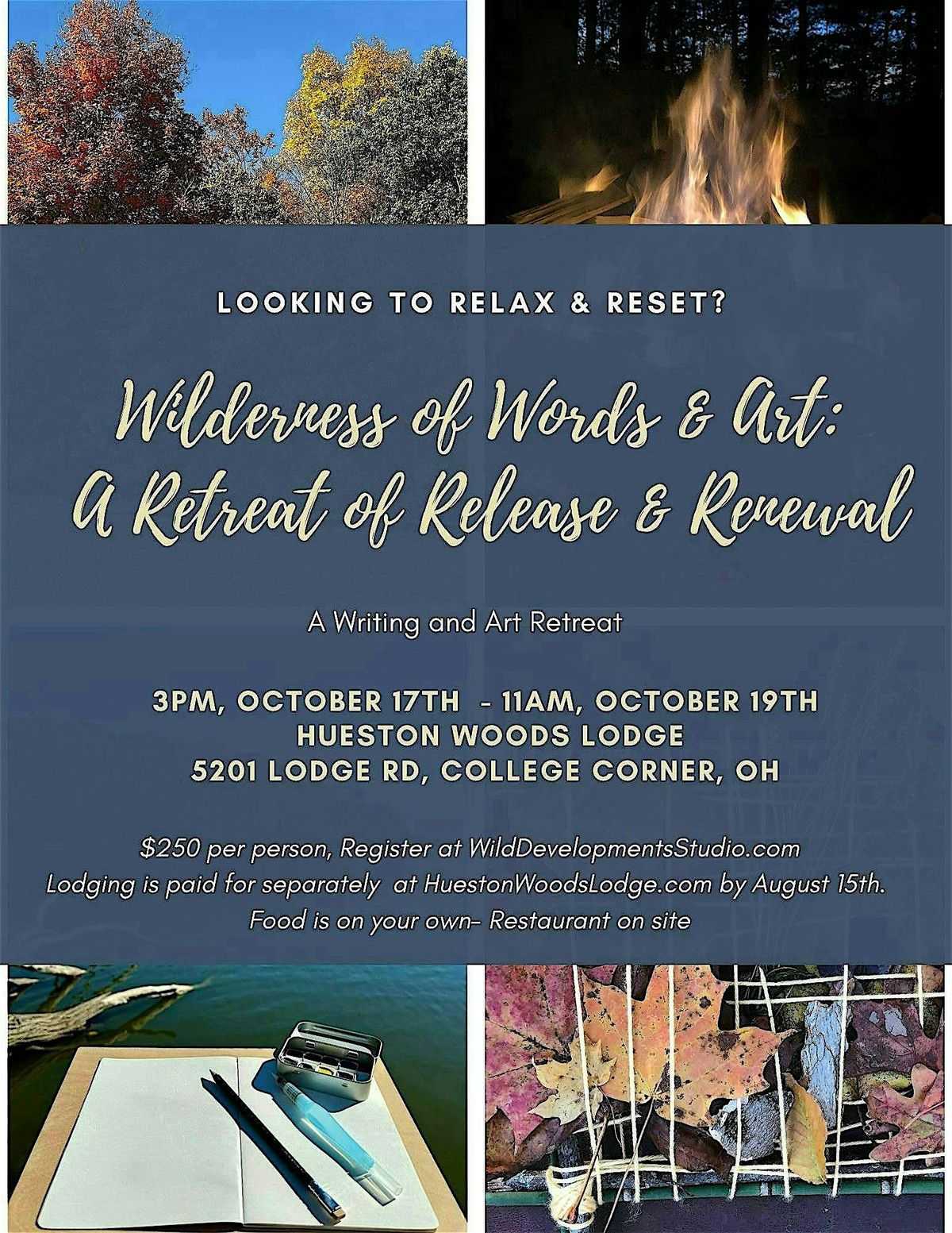 Wilderness of Words & Art: A Retreat of Release & Renewal, 17 October | Event in College Corner | AllEvents