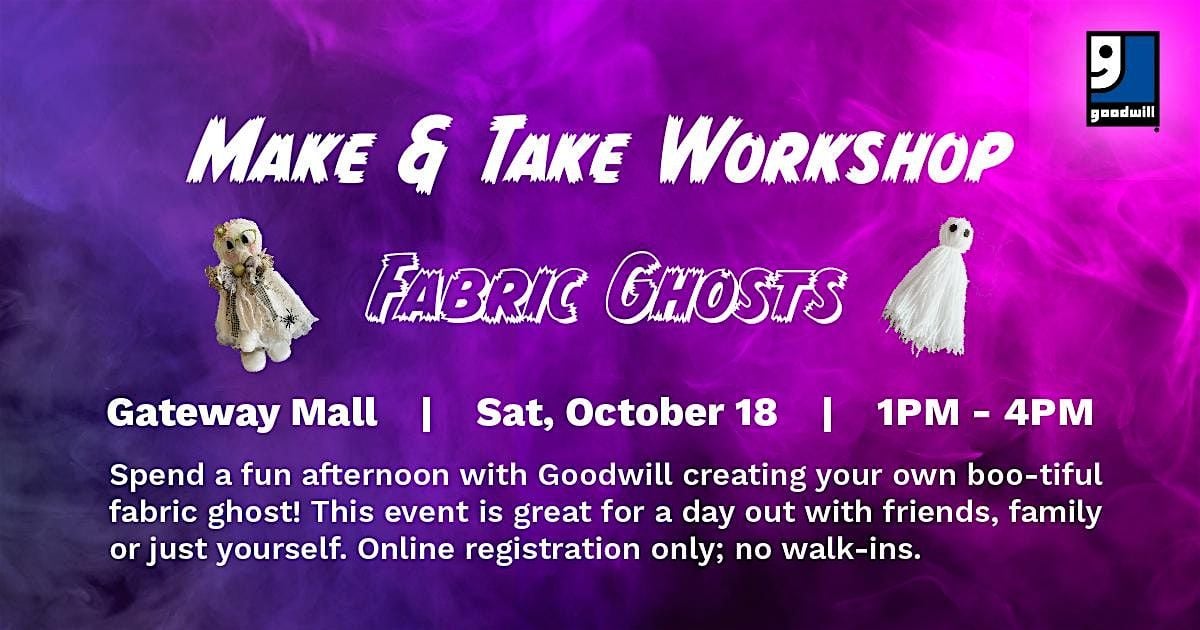 Make & Take Workshop: Fabric Ghosts, 18 October | Event in Lincoln | AllEvents