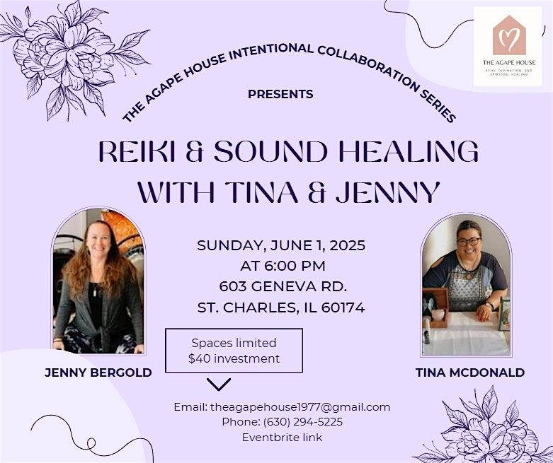 Reiki & Sound Healing with Tina & Jenny, 1 June | Event in St. Charles | AllEvents