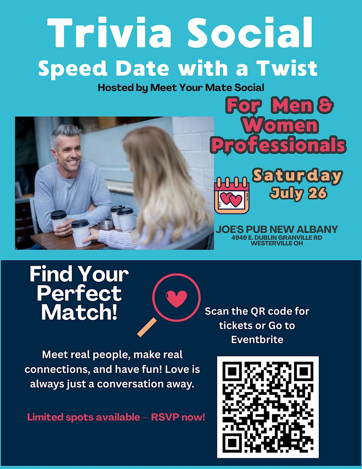 Trivia Social: Who’s Your Match? (Speed Date with a Twist), 26 July | Event in Westerville | AllEvents