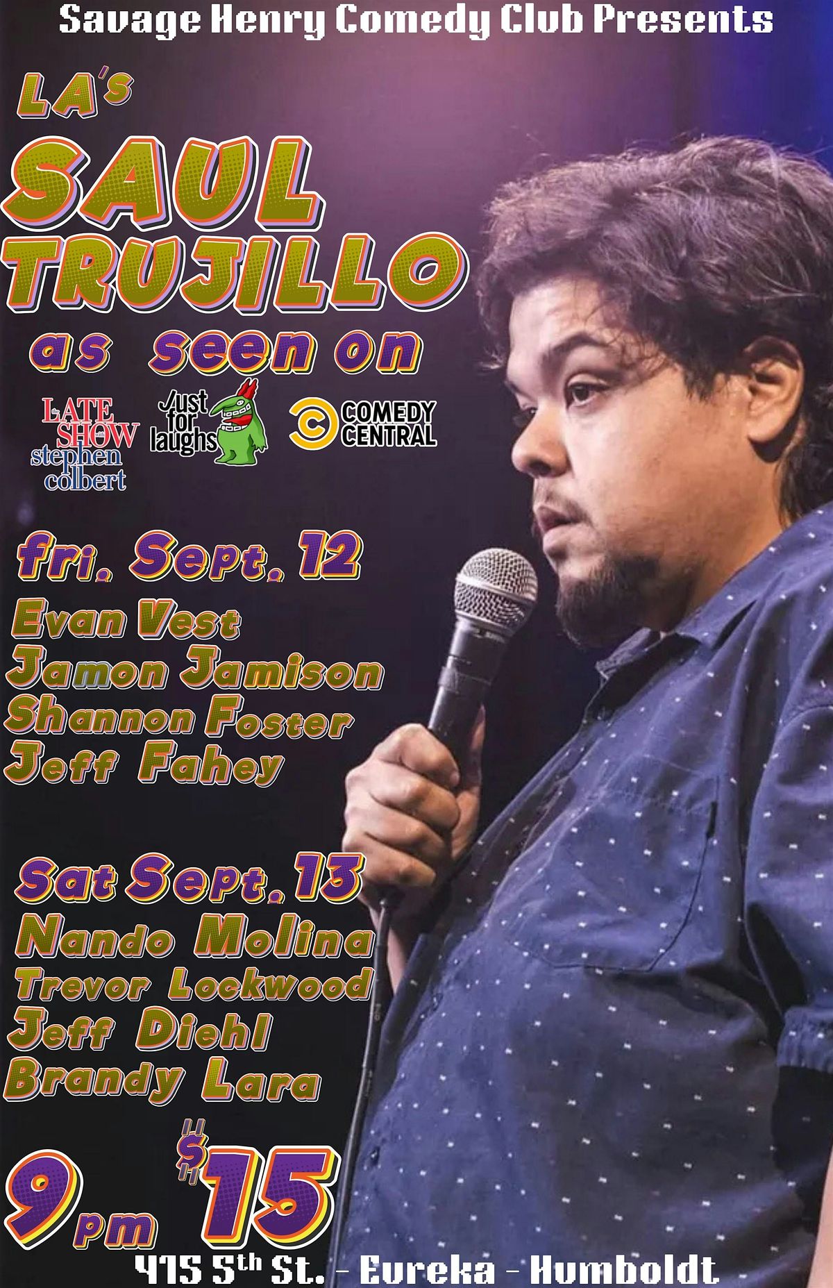 Saul Trujillo headlines the Club, 12 September | Event in Eureka | AllEvents