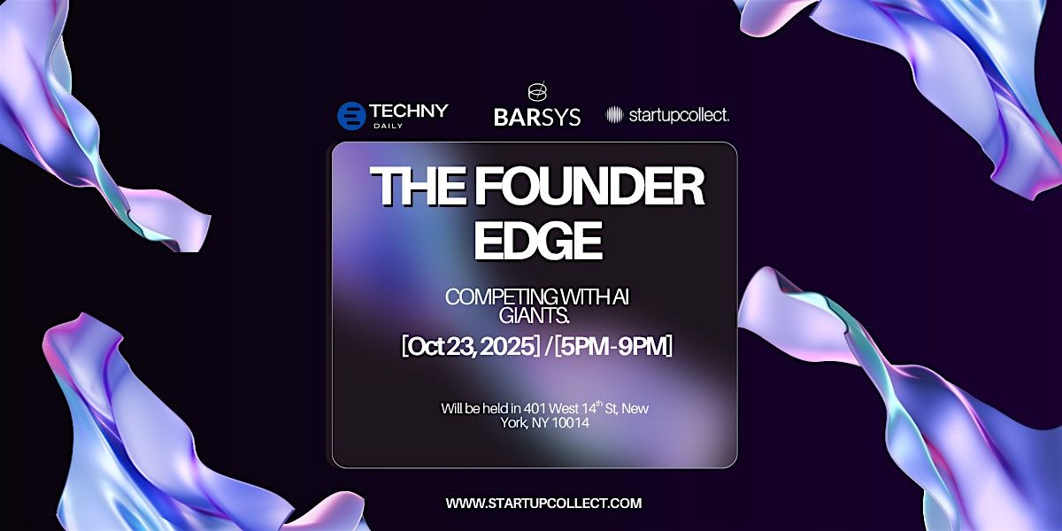 The Founder Edge: Competing With AI Giants, 23 October | Event in New York | AllEvents