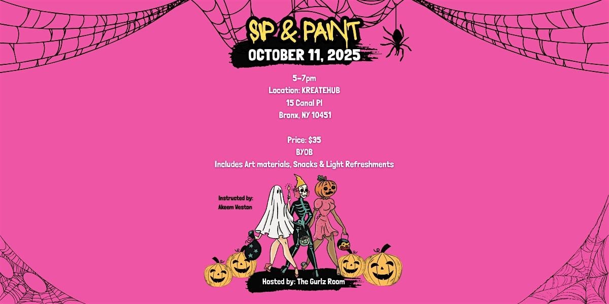 Spooky Season Sip & Paint, 11 October | Event in The Bronx | AllEvents