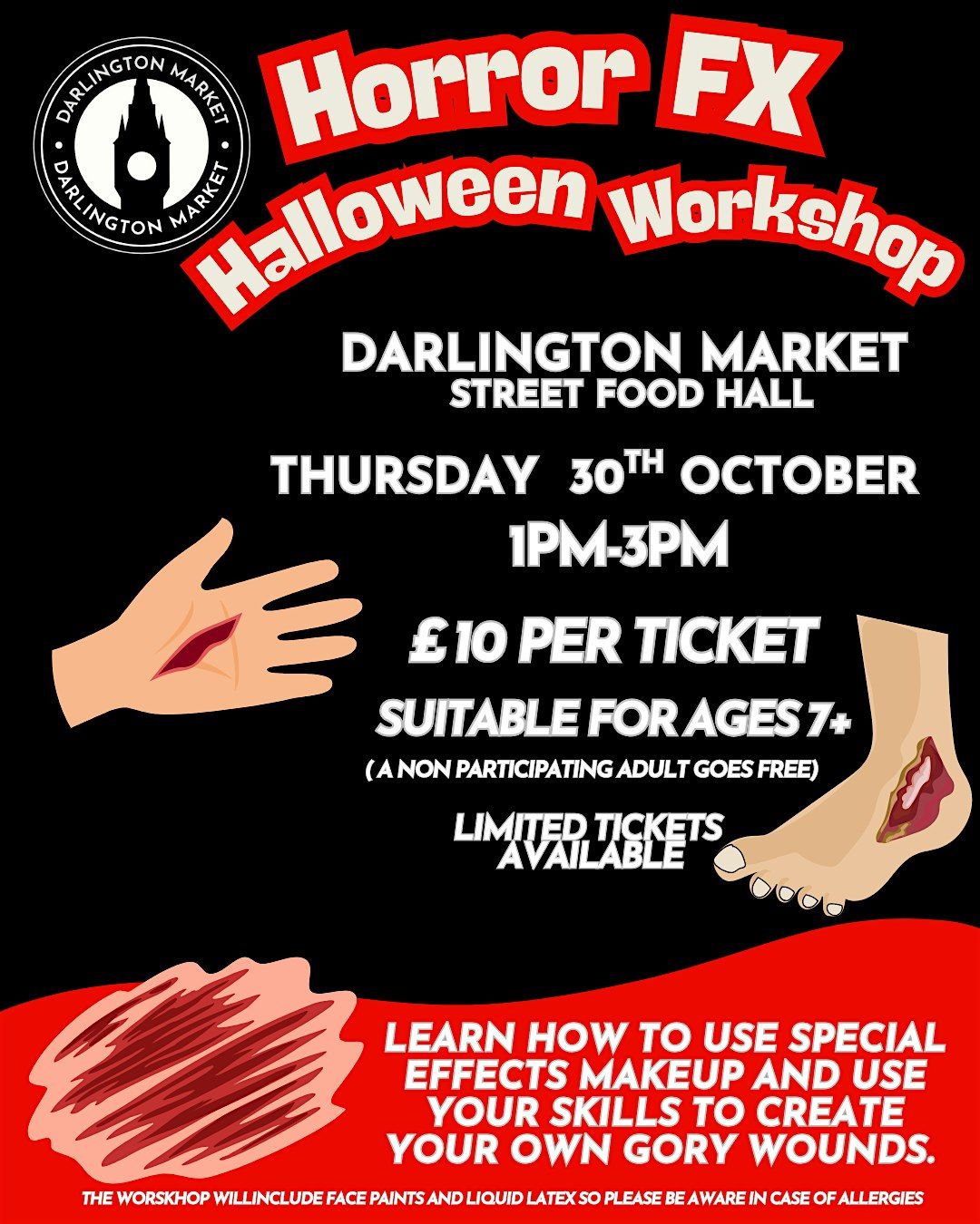 Horror FX Halloween Workshop, 30 October | Event in Darlington | AllEvents