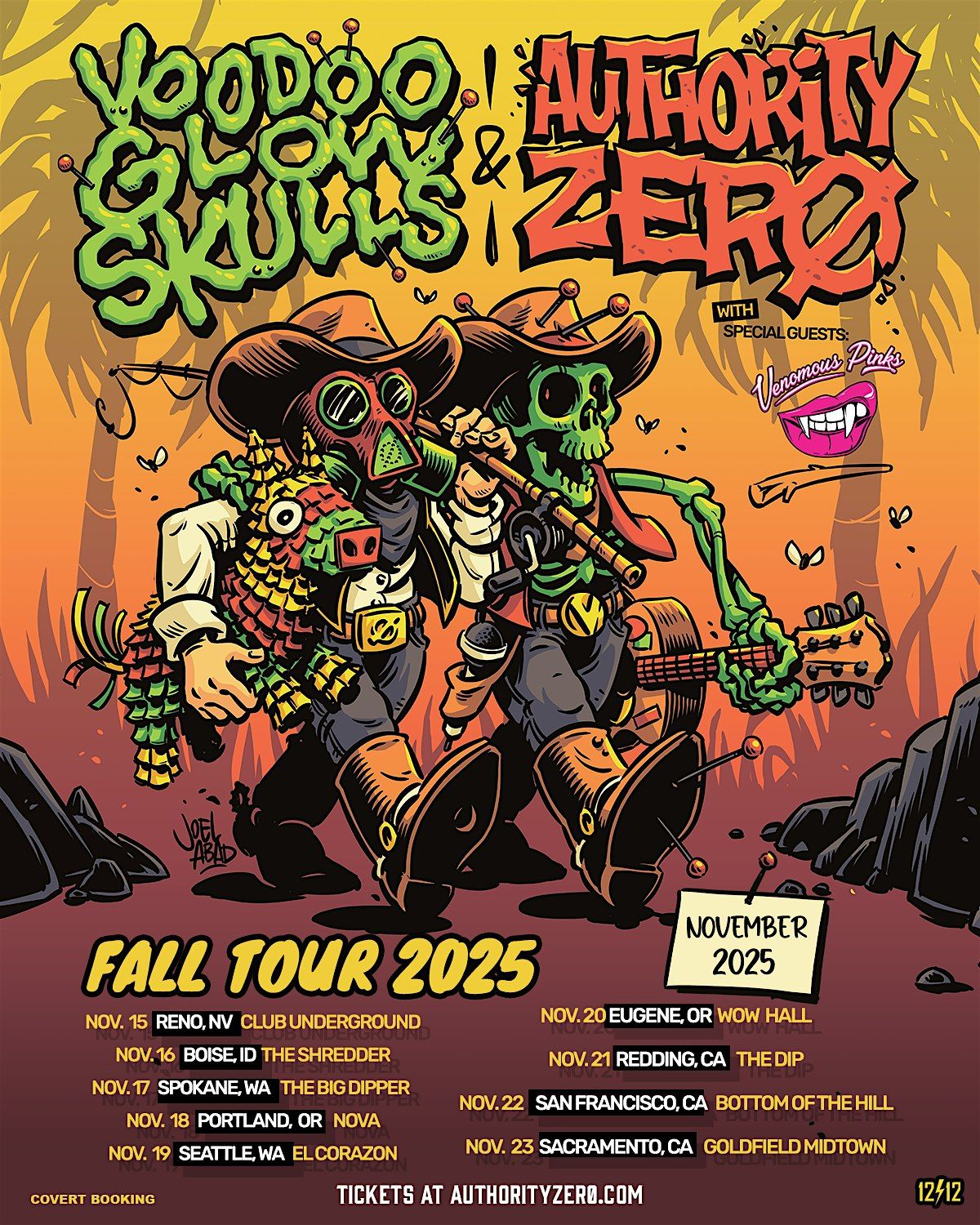 VOODOO GLOW SKULLS, AUTHORITY ZERO, THE VENOMOUS PINKS, THE USELESS, 16 November | Event in Boise | AllEvents