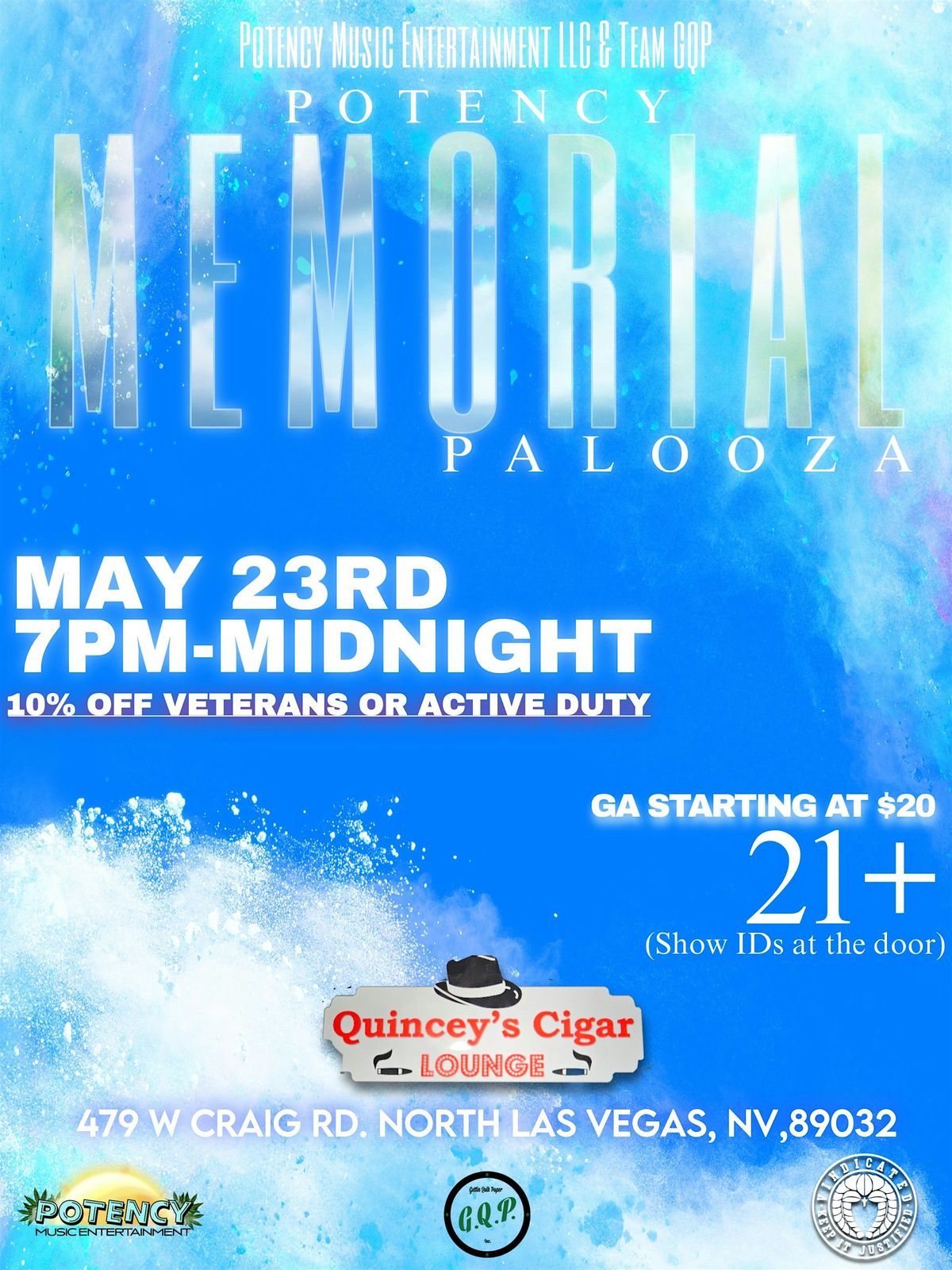 POTENCY MEMORIAL PALOOZA, 23 May | Event in North Las Vegas | AllEvents