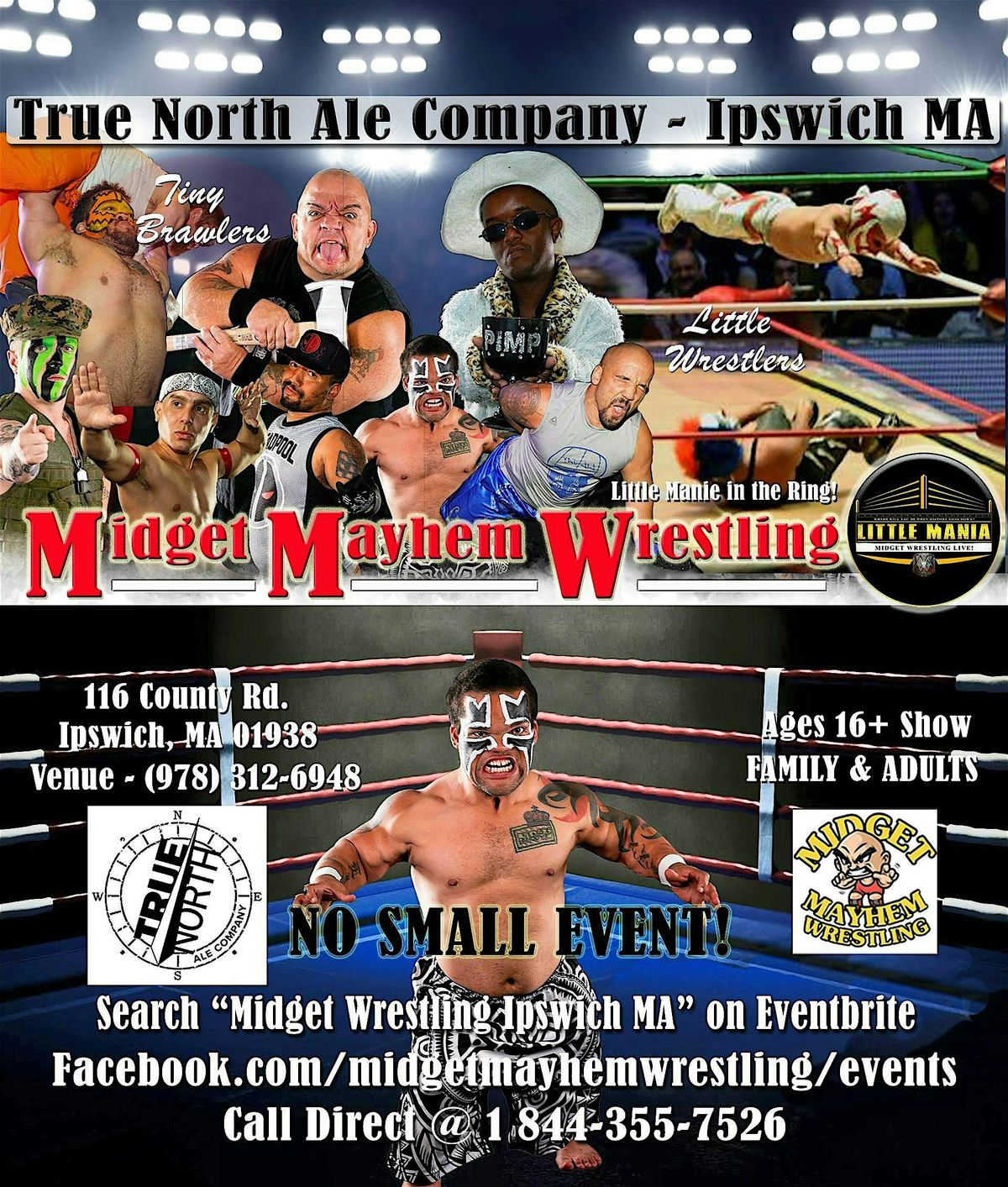 Midget Mayhem / Little Mania Wrestling in the Ring! Ipswich MA 16+, 10 December | Event in Ipswich | AllEvents