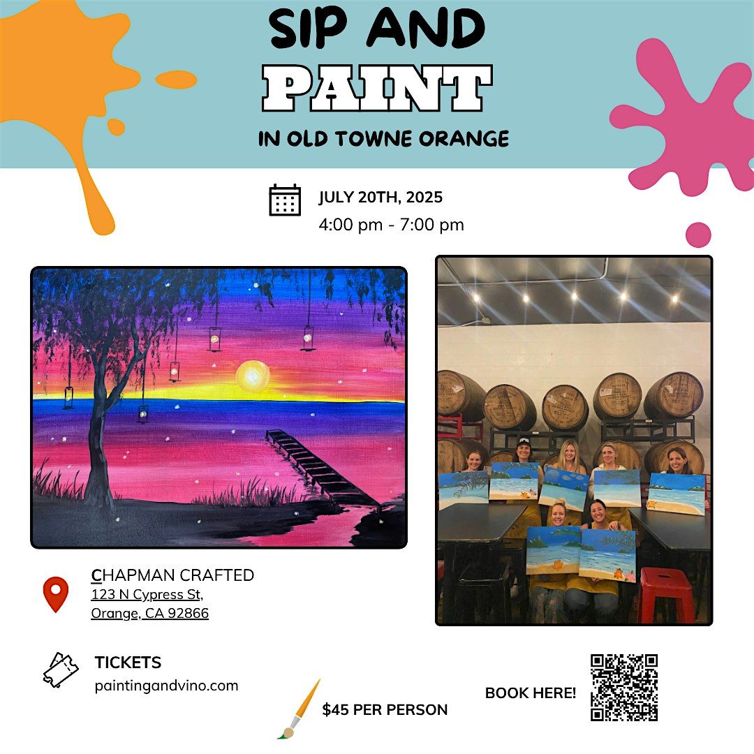 Fireflies at the Dock Paint and Sip at Chapman Crafted!, 20 July | Event in Orange | AllEvents