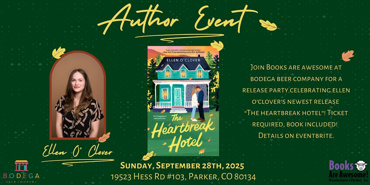 Author Event: Ellen O'Clover "The Heartbreak Hotel", 28 September | Event in Parker | AllEvents