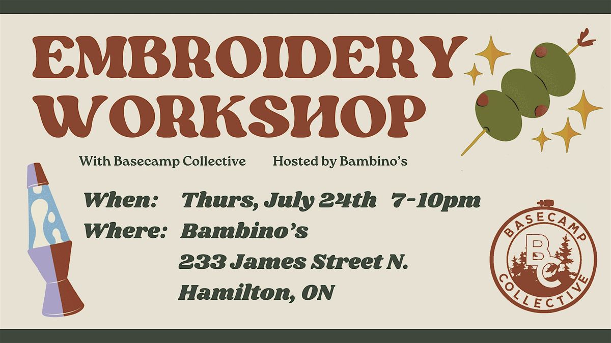 Embroidery Workshop - Embroidered Patch, 24 July | Event in Hamilton | AllEvents