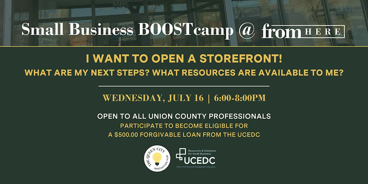 Small Business BOOSTcamp @ from HERE, 16 July | Event in Plainfield | AllEvents