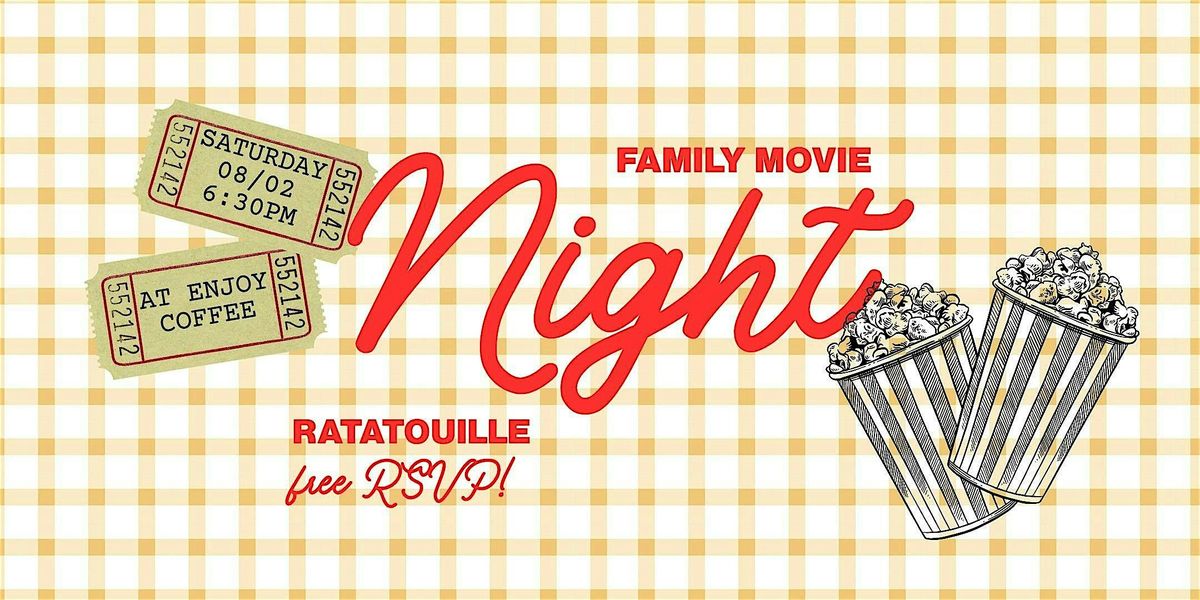 Family Movie Night at Enjoy Coffee – Featuring Ratatouille, 2 August | Event in Vacaville | AllEvents