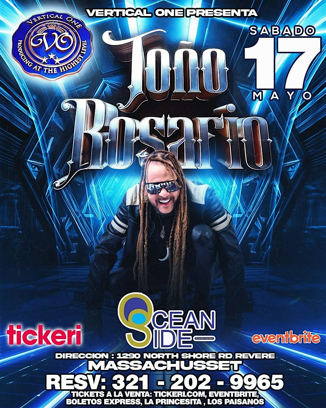 TONO ROSARIO, 17 May | Event in Revere | AllEvents