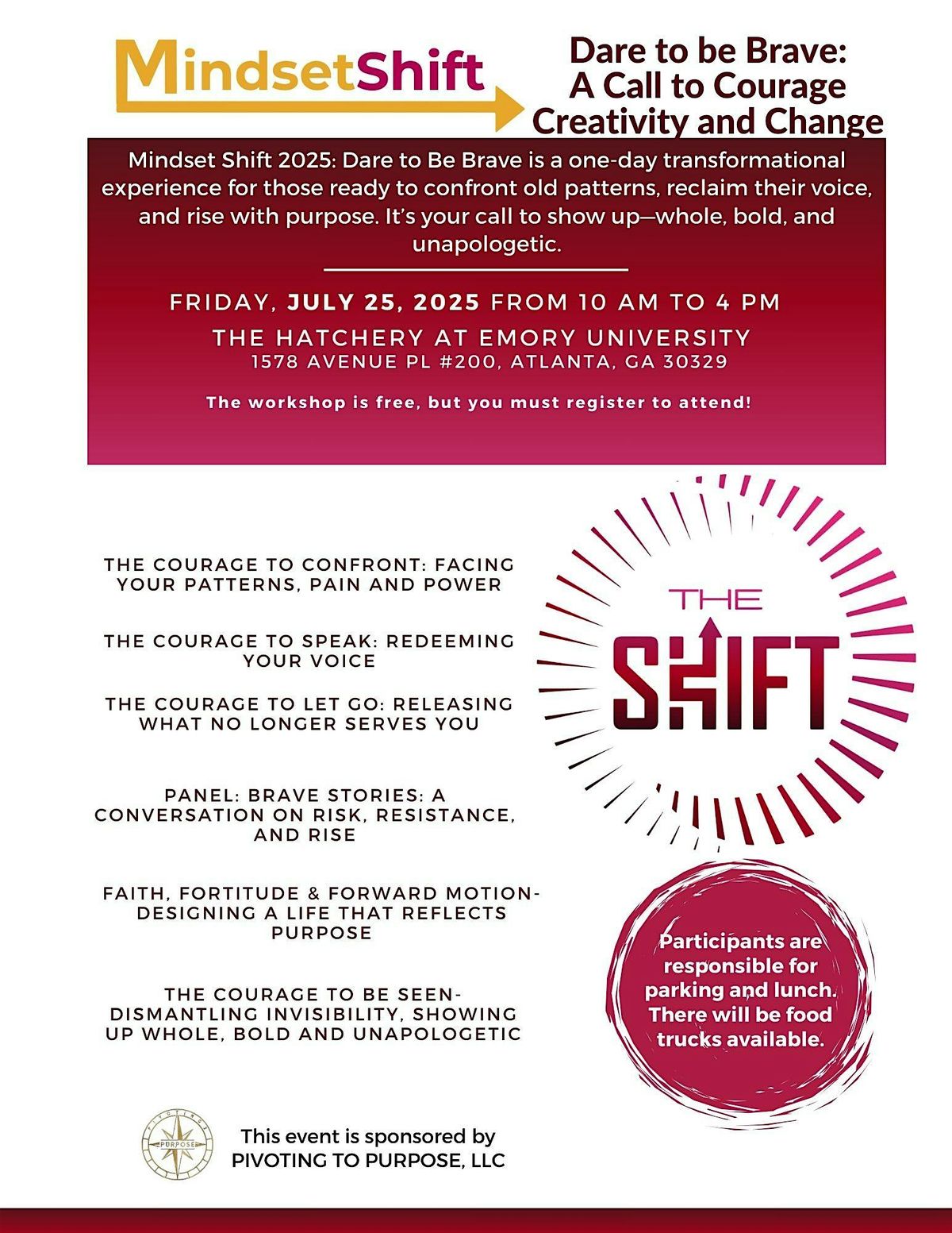 Mindset Shift 2025 Dare ToBe Brave A Call to Courage, Creativity and Change, 25 July | Event in Atlanta | AllEvents