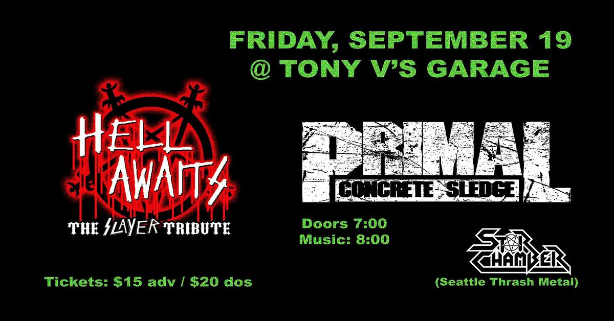 Hell Awaits and Primal Concrete Sledge, 19 September | Event in Everett | AllEvents