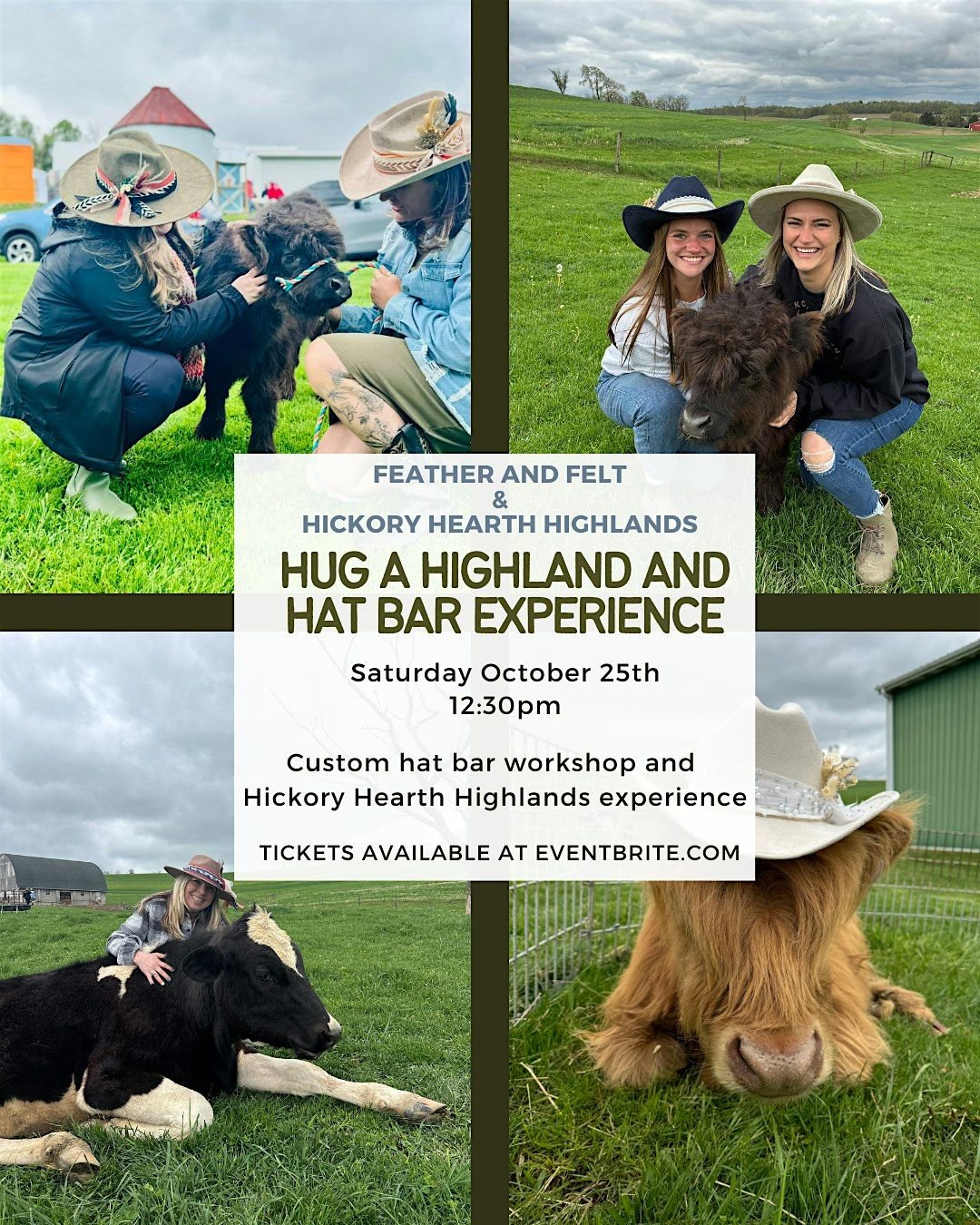 Hug a Highland and Custom Hat Bar Workshop Experience, 25 October | Event in McDonald | AllEvents