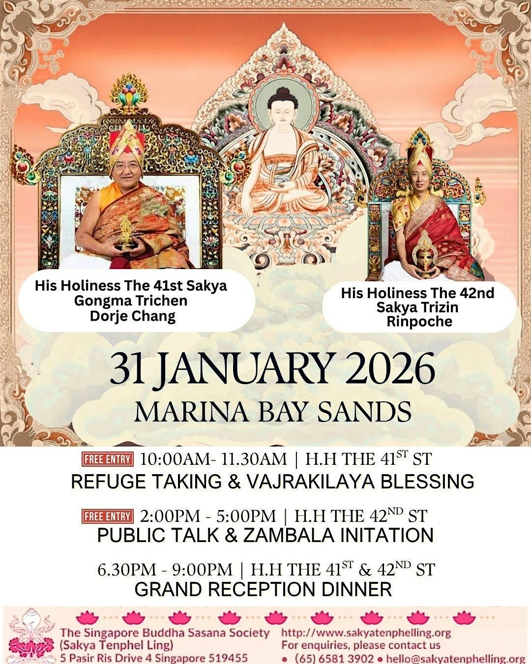 PUBLIC TALK  & ZAMBALA INITIATION, 31 January | Event in Singapore | AllEvents