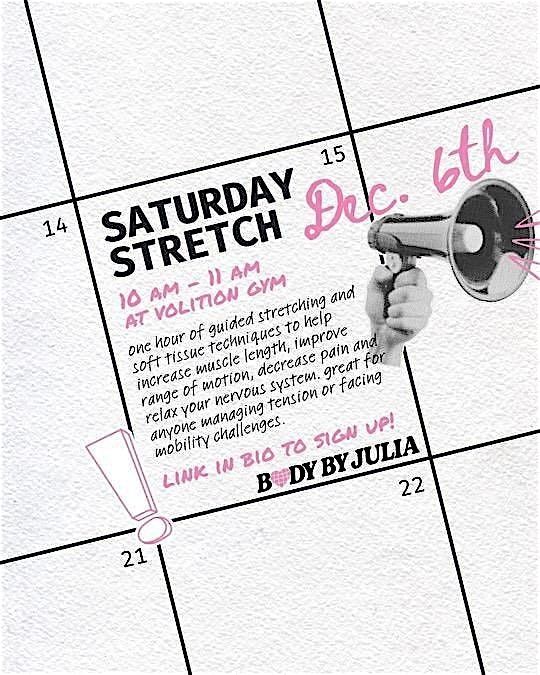 12/06 Saturday Stretch, 6 December | Event in Tempe | AllEvents
