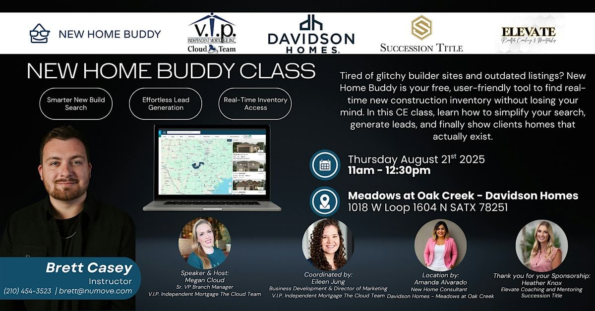 New Home Buddy Class, 21 August | Event in San Antonio | AllEvents