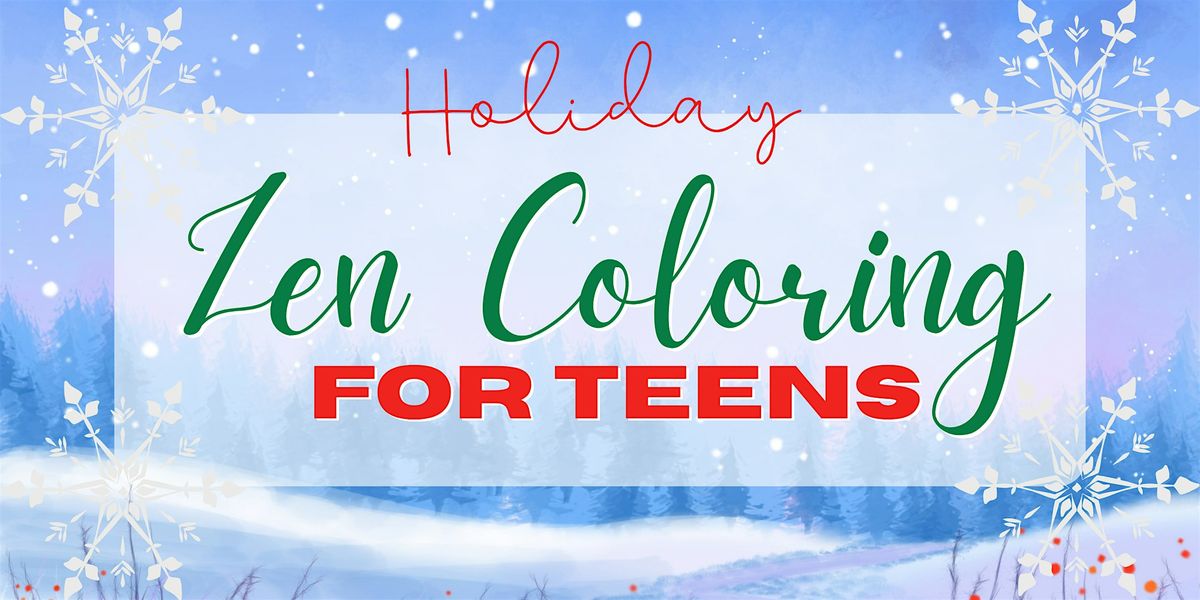Holiday Zen Coloring for Teens, 29 December | Event in Detroit | AllEvents