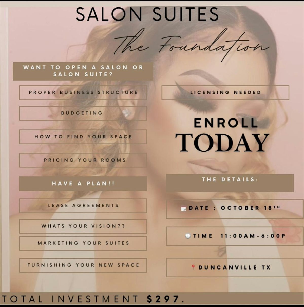 Salon suite Basics workshop, 18 October | Event in Duncanville | AllEvents