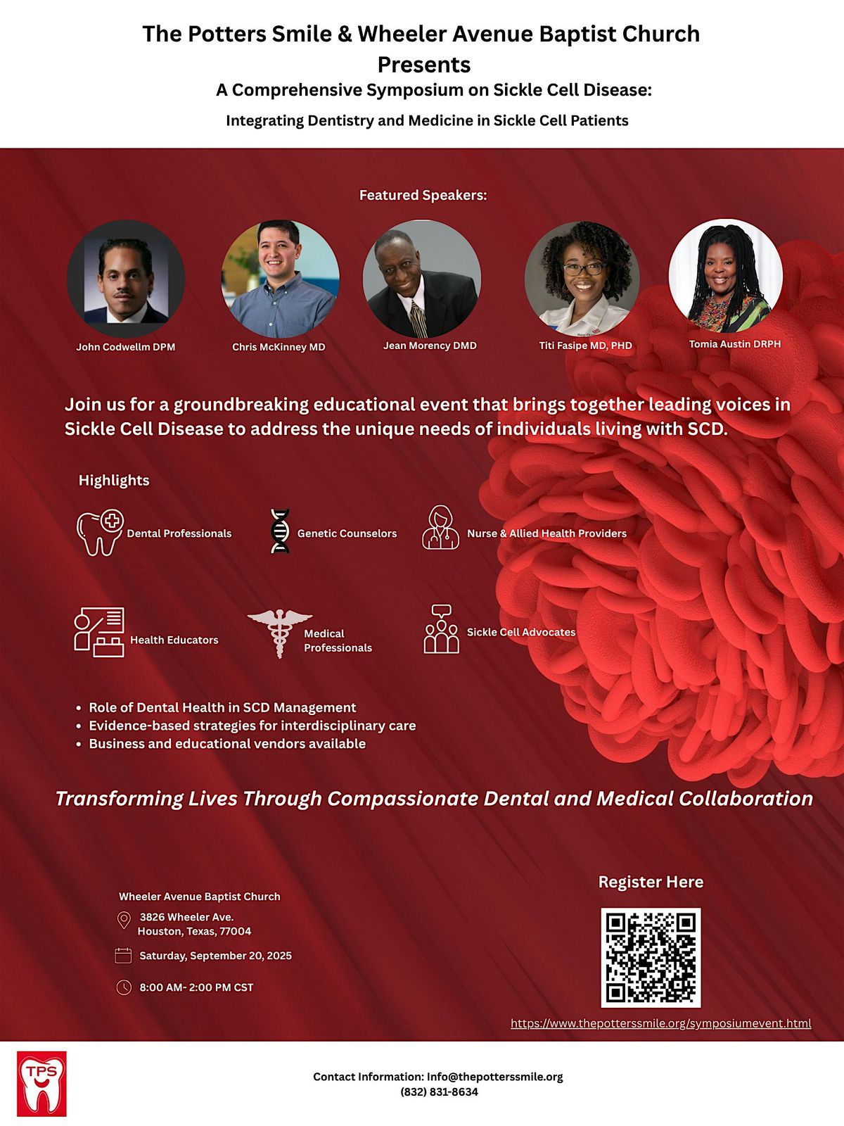 A Comprehensive Symposium on Sickle Cell Disease: Integrating Dentistry..., 20 September | Event in Houston