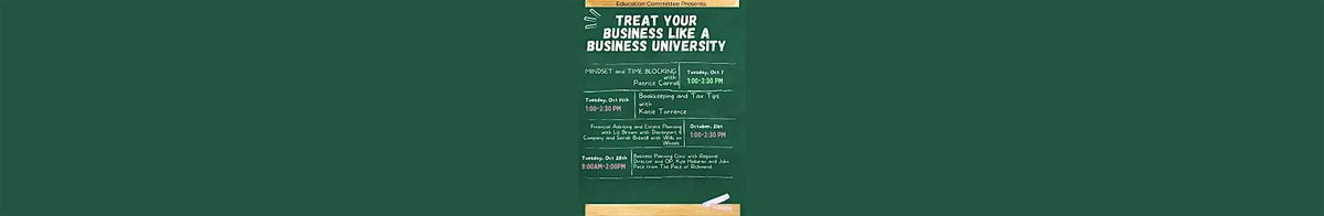 Treat Your Business Like A Business University, 7 October | Event in Richmond | AllEvents