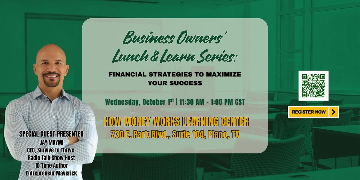 Business Owners' Lunch & Learn, 1 October | Event in Plano | AllEvents