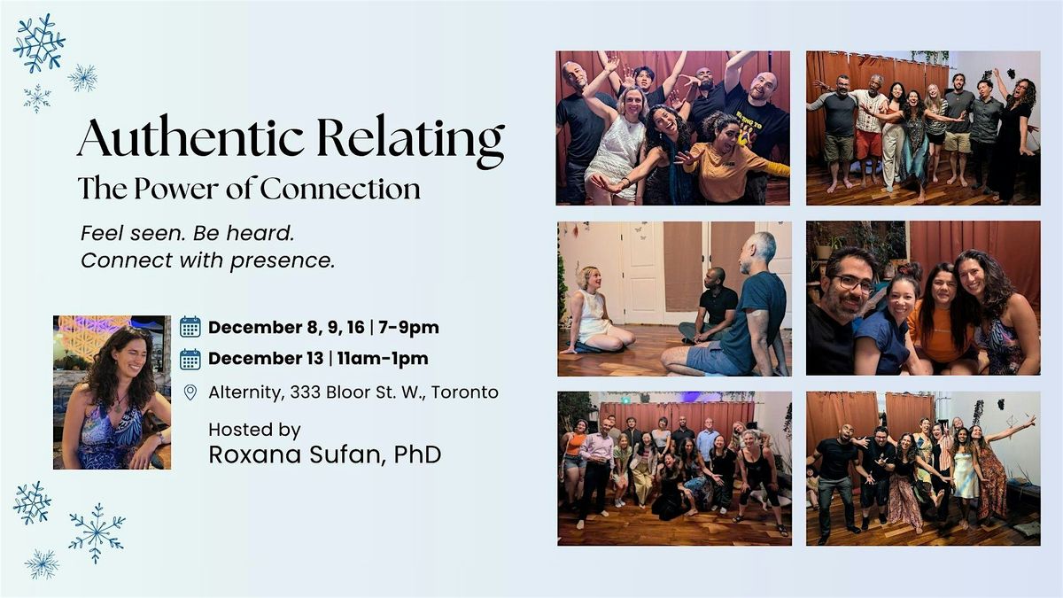 Authentic Relating - The Power of Connection, 8 December | Event in Toronto | AllEvents
