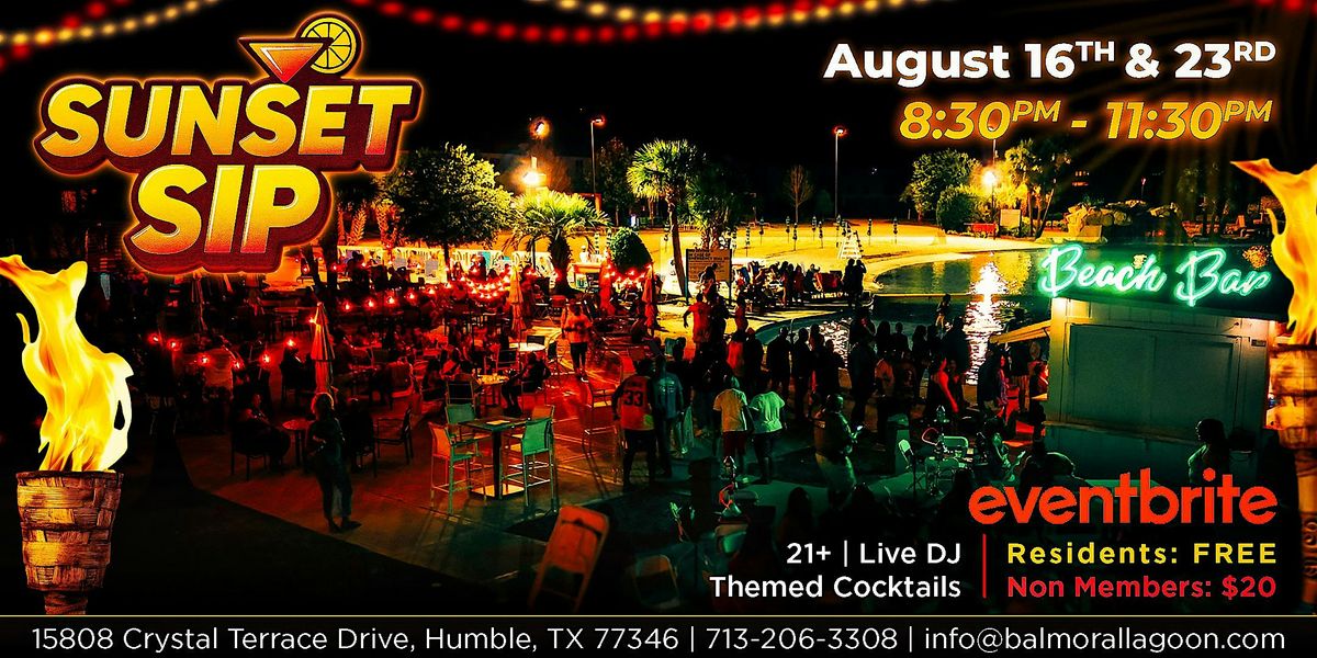 Sunset Sip 8/23, 23 August | Event in Humble | AllEvents