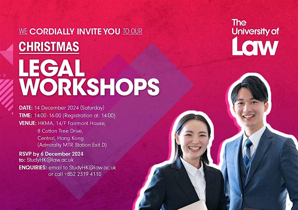 Christmas Legal Workshop, 13 December | Event in Tsim Sha Tsui | AllEvents