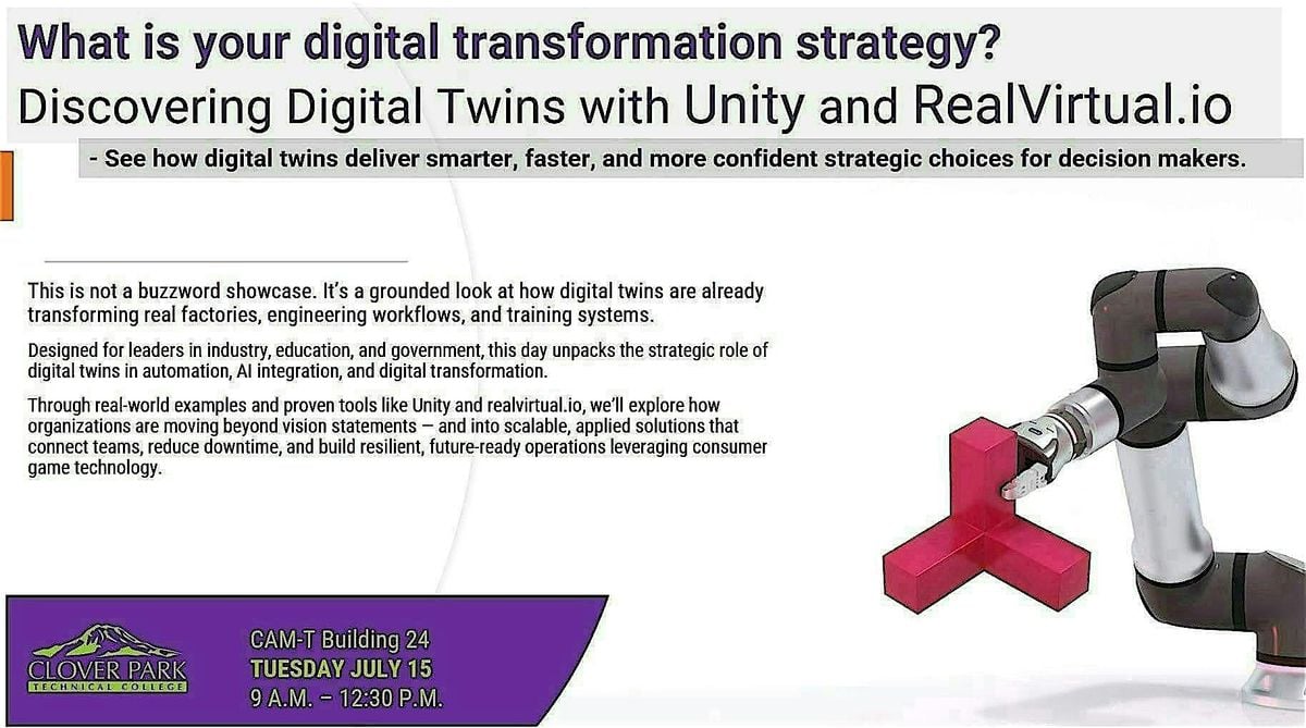 Discovering Digital Twins with Unity & realvirtual.io | Event in Lakewood | AllEvents