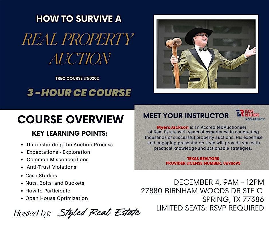 How to survive a real property auction, 4 December | Event in Spring | AllEvents