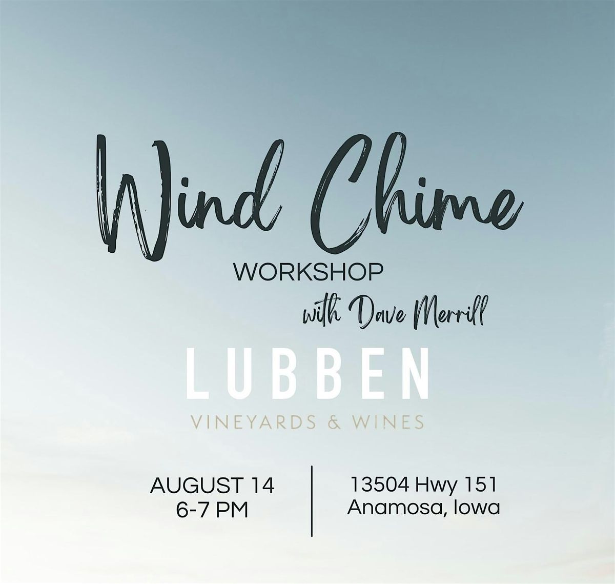 Wind Chime Workshop  with Dave Merrill, 14 August | Event in Anamosa | AllEvents