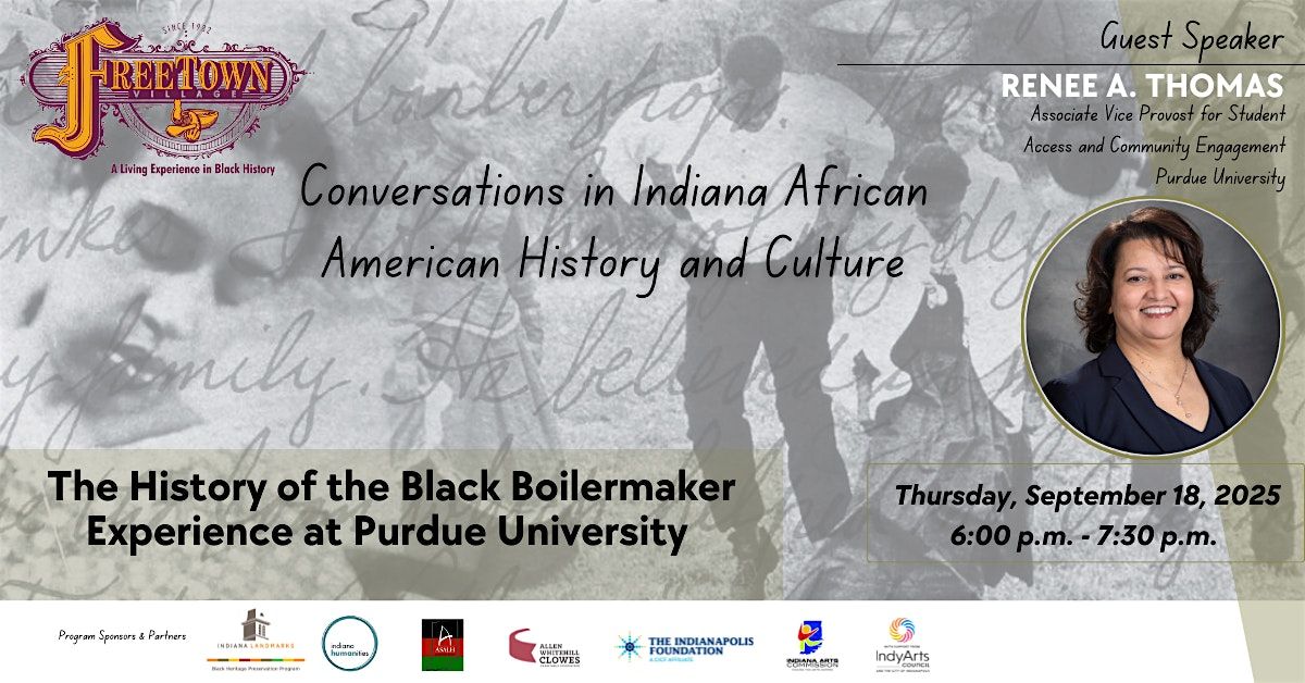 Conversations In Indiana African American History & Culture 9/18/2025, 18 September | Event in Indianapolis